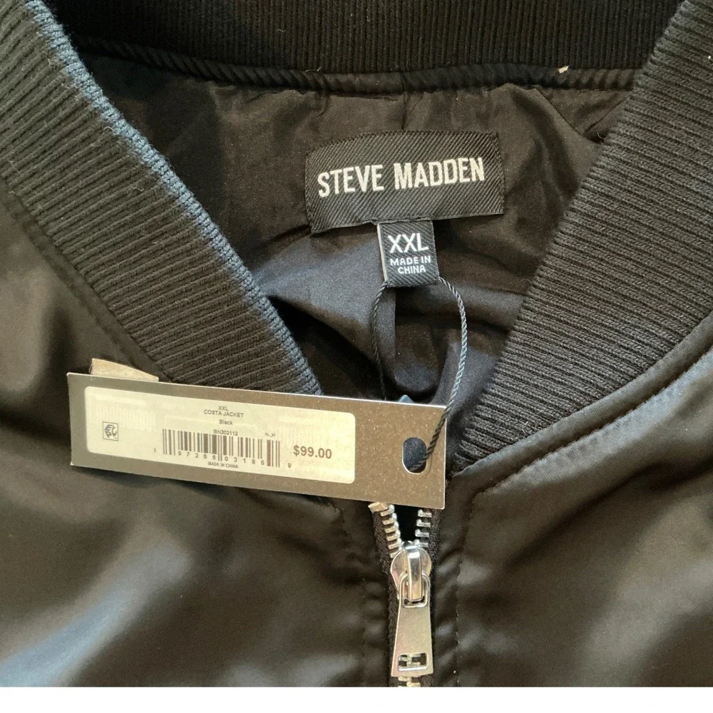 Steve Madden Black Utility Jacket‎ Size XXL Black New With Tags